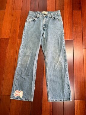 Levi's Light Blue Vintage Girls  Jeans with Patch Detail